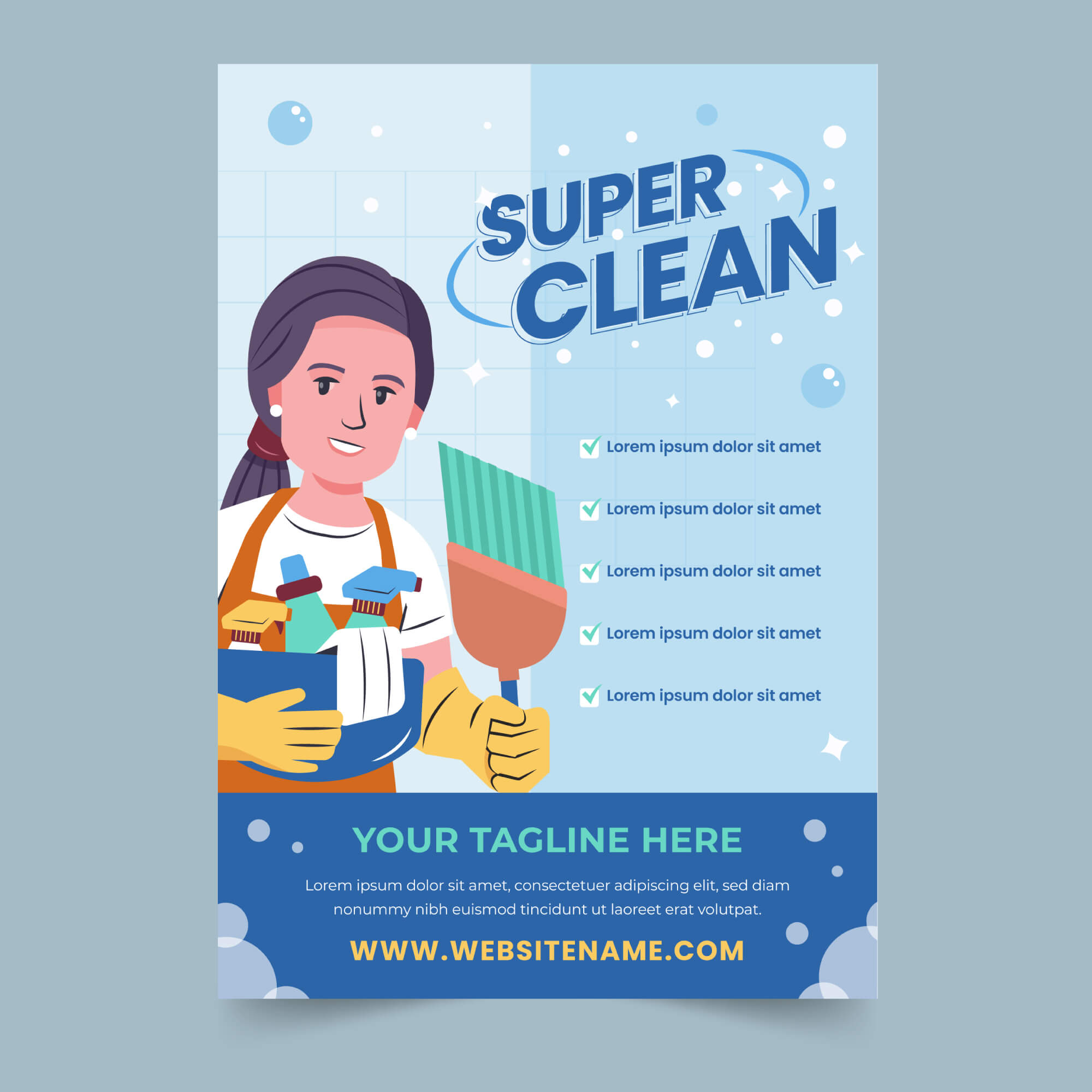 Fonts for Cleaning Service Flyer Designs